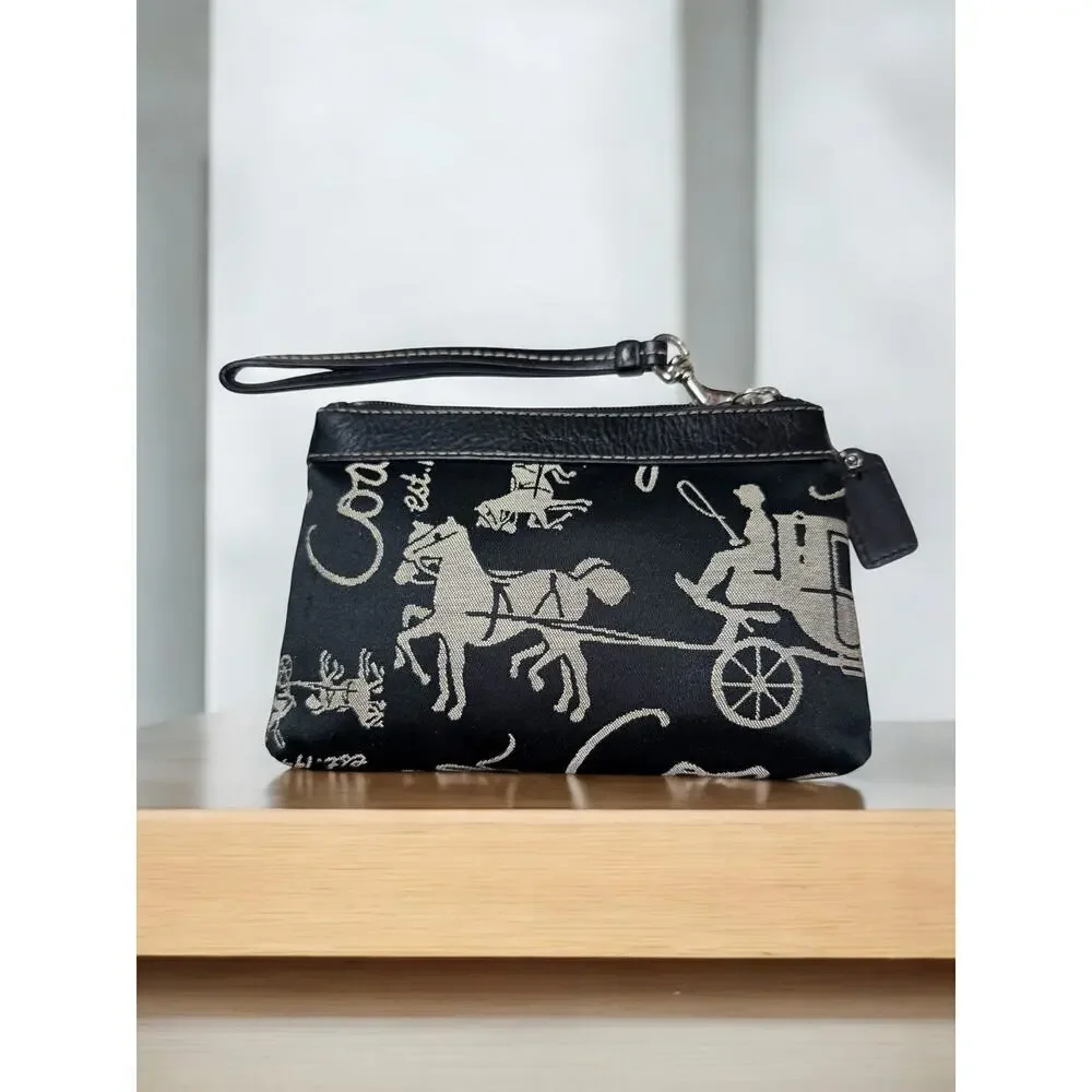 Y2K Coach F15653 Ashley 1941 Horse & Carriage Satchel Bag & Pleated Wristlet